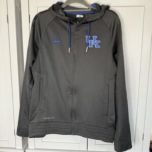 Kentucky Wildcats Hoodie Nike Therma-Fit Small Gray Blue Elite Full Zip UK